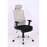 OAチェア(オフィスチェア リクライニングチェア) オットマン キャスター 肘付き メッシュ地 グレー(灰)