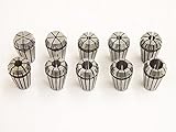 2387 PPLS 精密 卓上旋盤 フライス盤 ER16型 コレット 外径:17mm シャンク径:1.0～10mm 10種セット