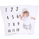 Newborn Baby Swaddle Blanket Birthday Photography Thin Blanket Milestone Infant Kids Photo Props [並行