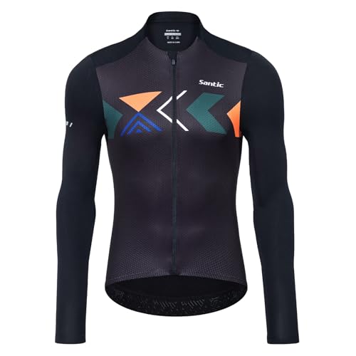Santic サイクルジャージ 長袖 春秋用の薄手で通気性の良いエントリーモデル長袖サイクルジャージ