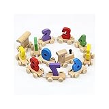 Goodgoods 積み木 列車 子ども 幼児教育 汽車 数字 車 知育おもちゃ 組み立てる 013-lzgy-065(19*9*8cm 約250g)