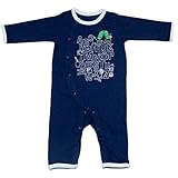 2017年 秋冬 はらぺこあおむし スムス ロゴプリント カバーオール THE WORLD OF ERIC CARLE ネイビー◇70cm