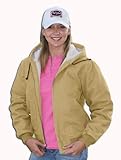 Walls Ladies 100% Cotton Sherpa Hooded Jacket Chamois 2X [並行輸入品]
