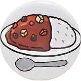 缶バッジ カレーライス 食べ物 野菜 38ｍｍ ピンバッジ 40