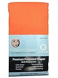 Elegance Diaper, Prefold Cloth Diaper Regular 4x6x4 100% Cotton (ORANGE) by Elegance Diaper