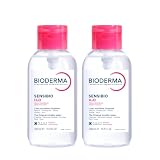 【正規品】ビオデルマ（Bioderma）サンシビオ エイチツーオー D（H2O） 片手プッシュポンプ 500mL 2本セット 敏感肌用 クレンジング水 （大容量 洗顔 メイク落とし クレンジングウォーター 敏感肌用 無香料 無着色 エチルアルコール無添加 オイル無添加 パラベンフリー 弱酸性）