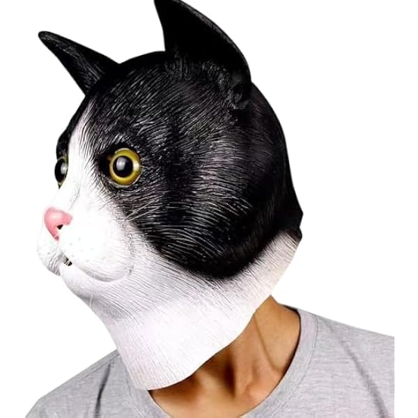 絶対ウケる(^^) 黒ねこ　巨大マスク 楽天市場】ホラーマスク ネコ 猫 ねこ 猫マスク 化け猫 妖怪 ゾンビ