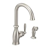 Moen 7735SRS Brantford One-Handle High Arc Kitchen Faucet, Spot Resist Stainless [並行輸入品]