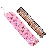 楽しく計算おしゃれそろばんセット(木製・23桁)　リトルレディのキラキラアクセサリー（ピンク）　日本製　N5706420