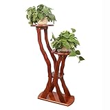 Plant shelf シェルフユニットクラシックプラントスタンド装飾ガーデンパティオスタンドプラントフラワーポットラックディスプレイシェルフは、現代の "S"デザインと2フラワーポットを保持 Flo