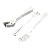 uxcell フォーク レストラン ディナー 金属製 食器 食器 サービング 17.8cmの長さ 10本入り