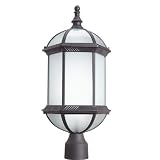 Woodbridge Lighting 61036WL-RTP Glenwood 1-Light Outdoor Post Mount, Powder Coat Rust [並行輸入品]