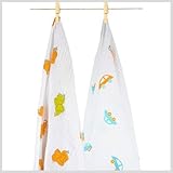 Aura Weavers Muslin Swaddle Blankets, Beep N' Play, Large by Aura Weavers [並行輸入品]