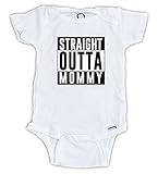 Straight Outta Mommy、ベビーギフト カラー: ホワイト