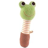シシュノン がらがら ニギニギ ステック かえる 日本製 16.5cm グリーン
