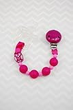 GUMEEZ TEETHING PACIFIER CLIP OWL - GRAPE & PINK by GUMEEZ