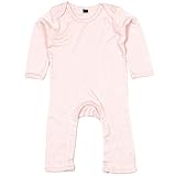 (ベイビーバグズ) Babybugz ベビー・赤ちゃん用 オーガニック 長袖ボディースーツ ロンパース (3-6ヶ月) (パウダーピンク)
