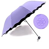 Ho-mart 傘 日傘 晴雨兼用 折りたたみ 遮光 uvカット 折りたたみ傘 軽量 日傘 レディース ひんやり傘 傘 かさ カサ (紫)