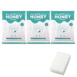 とろとろ入浴剤【honey powder】(ハニーパウダー) 無香タイプ 3個セット + 圧縮スポンジセット