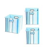 Modern Littles Organization Bundle-3 Storage Bins, Sky Stripes by Modern Littles [並行輸入品]