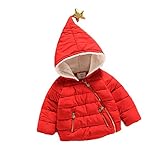 Pojour ベビー服 子供服 0-3歳女の子コート 冬 防寒 かわいい星ジャケット 厚手コート　暖かい 綿 ベビールームウェア 普段着 カジュアル 旅行 記念日 プレゼント