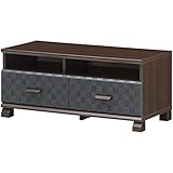 AYS-4090H ローボード 白井産業 AVボード テレビ台 テレビボード 和風調 市松模様 ダークブラウン 組立 簡単 【送料無料】