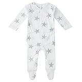 エイデンアンドアネイ ロングスリーブキモノワンピース　ロンパース　長袖　Aden+Anais (0-3m, 03/micro chip star) [並行輸入品]