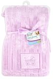 Luxury Soft Cute Baby Blanket Embroidery design 30? Washable 0months+ - Pink by First Steps