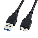 QCEs USB 3.0ケーブル、USB 3.0 Aオス→マイクロBケーブル 3.3フィートコード WD My Passport and Elementsポータブル外付けハードドライブ、東芝、Seagate、Samsung Galaxy S5、Note 3に対応