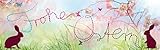 イースターポスター粘着フォトwall-print – Happy Easterファンタジー、ドイツ語で( 98 x 31インチ）