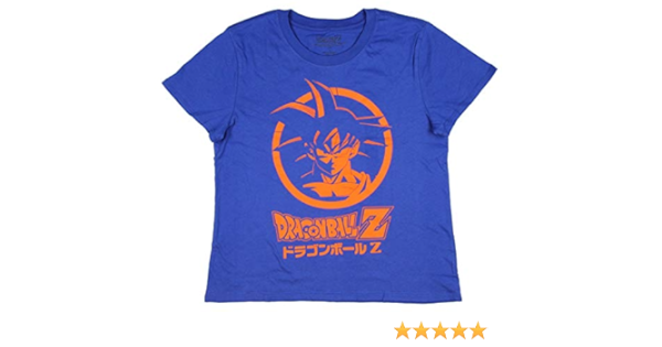 Amazon Co Jp ドラゴンボールz レディース 悟空キャラクター スクリプトtシャツ Us サイズ Large カラー ブルー 服 ファッション小物