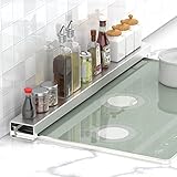 [Amazon限定ブランド]排気口カバー ステンレス 対応75cm60cm45cmラックガスコンロ/IHクッキングヒーター 3口用 伸縮式