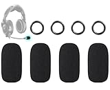 SOULWIT マイクカバー for Bose Aviation X A10/A20/A30 ヘッドセットに対応 マイクスポンジフィルター 高密度フォーム フォームカバー ウィンドスクリーン 交換用 マイクスポンジ 防風カバー 風防キャップ－ ブラック
