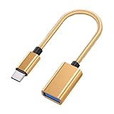 GEJ-Tech USB Type-C 変換アダプタ ケーブル USB 3.0 USB-C USB-A USB Type-A 最大5Gbps 急速充電 OTG対応 (ゴールド)