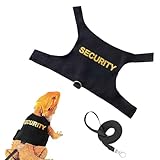 トカゲのリーシュフトアゴヒゲトカゲ、フトアゴヒゲトカゲのハーネス | フトアゴヒゲトカゲのハーネスとリード快適な調節可能なトカゲのリード,小動物用リード&ハーネス、紛失防止、屋外ウォーキング用4.76フィートペット安全ベストハーネス