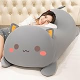 WALKFB 猫 ぬいぐるみ 抱き枕 ぬいぐるみ 特大 猫 動物 ぬいぐるみ もちもち ふわふわ 癒し極上肌触り 柔らか 写真１ 60cm 可愛い ぬいぐるみ 子ども 猫ぬいぐるみ 添い寝まくら 抱き枕 クリスマスプレゼント 誕生日プレゼント インテリア