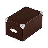 ふた付き収納ボックス カラーボックスの整理にも 折りたたみストレージボックス 〔S〕 ショコラブラウン
