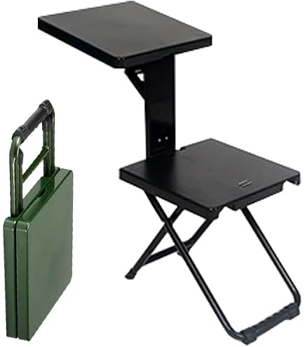 木製　折りたたみアウトドアテーブル　チェア一体型 Amazon.co.jp: 折りたたみ椅子 テーブル付き 一人用 アウトドアチェア