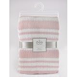 Voile Separates Chenille Stripe Knitted Blanket Color: Petal Pink by Cocalo