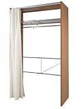 カーテン付きクローゼットロッカー上棚付き スモールタイプ ナチュラル色 NJ-0359