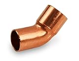Everflow Supplies CCSF0034 3/4" Nominal Size 45 Degree Street Elbow with Male Sweat Connect and Fema