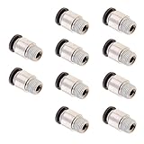 Dolity プラスチック製　ブラック　空気圧　エアライン　クイック　コネクタ　継手　カプラ　3サイズ　10個入り - DPOC-4-M6C