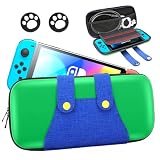 Wスナップスイッチケース Green スイッチ/スイッチ有機ELモデル 専用 スイッチ ケース 保護 収納 防塵 防水 耐衝撃 カード10枚 小物収納 (スイッチ/スイッチ有機ELモデル専用,Green)