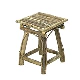 木製フラワースタンド　イス型花台　スクエア　高さ31cm