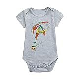 クリアランス！daorokaベビー女の子男の子ロンパース、新生児幼児用ベビーガールズボーイズサッカーフットボールプリントロンパースジャンプスーツ服装 12M ブラック