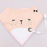 Mamimami Home ベビー ビブ 三角 よだれかけ コットン サイズ調整可能 おしゃぶりをぶら下げ 1枚