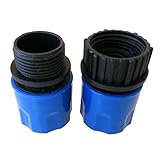 【LORIA・JP品】3/8''蛇口コネクタ 散水コネクター プラスチック製 ホース アダプタ 2個入り ガーデン・農業・灌漑・散水用