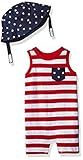 The Children's Place Baby Boys' Americana Romper and Hat Set Classicred 3-6MONTHS [並行輸入品]