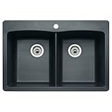Blanco 511 – 602ダイヤモンドEqualダブルボウルキッチンシンク、無煙炭Finish by Blanco