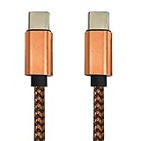 LAZOS TypeC-TypeC 5A 断線防止 充電・転送用ケーブル 1m オレンジ